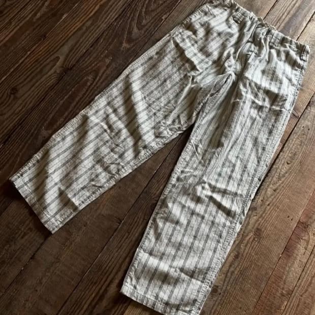 [구매] 워드로브41 tie up stripe pants ivory
