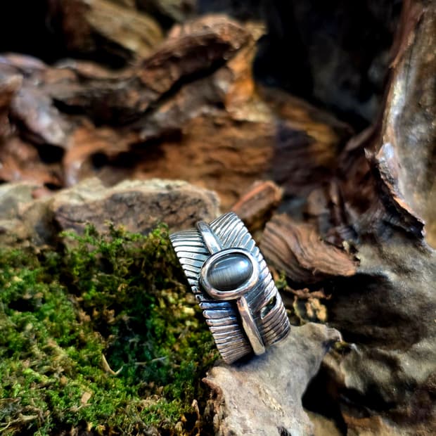 3cross silver925 navajo wing indi ring