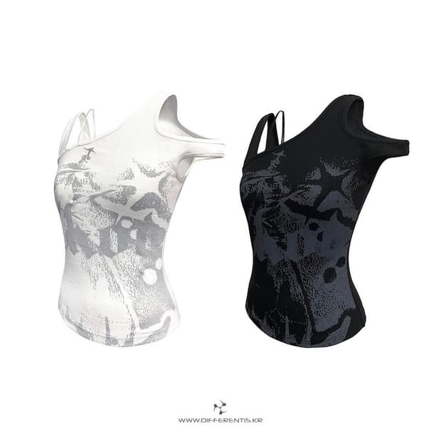 Differentis ribbed cut-out top (wh)