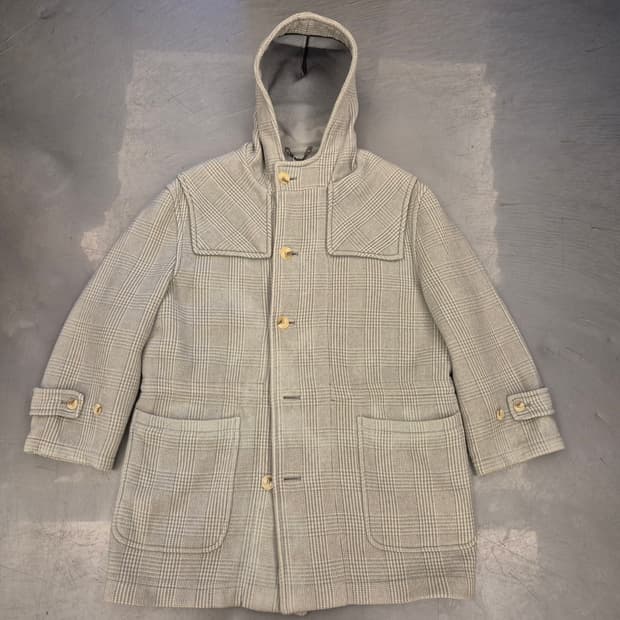 90s Tibbett 울 후드 코트