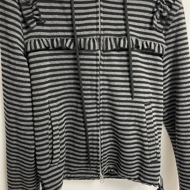 타입서비스 스트라이프 후드집업