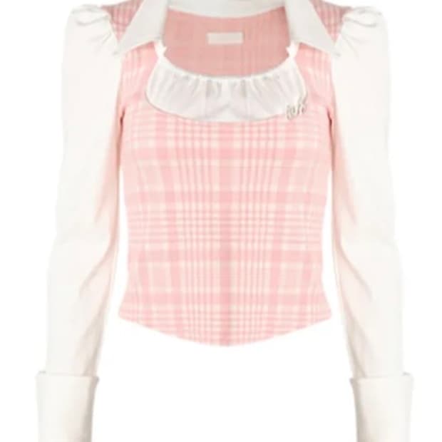 TOH Dolly blouse 티오에이치 돌리 탑 peach gum