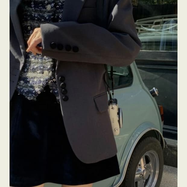 서쿠키 벨벳포인트 그레이 자켓