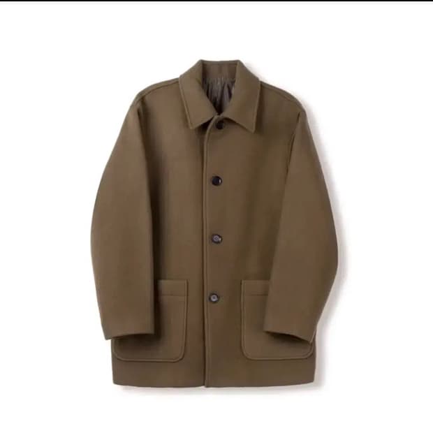 스테디에브리웨어 울 하프코트 올리브 2사이즈