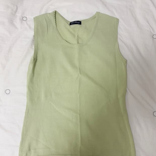 빈티지 그린 슬리브리스