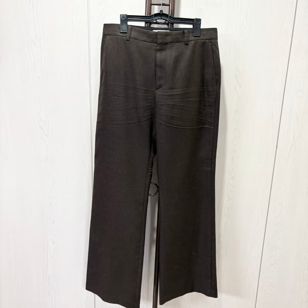 25fw 렉토 크리즈 디테일 플레어 팬츠 빈티지 브라운 M