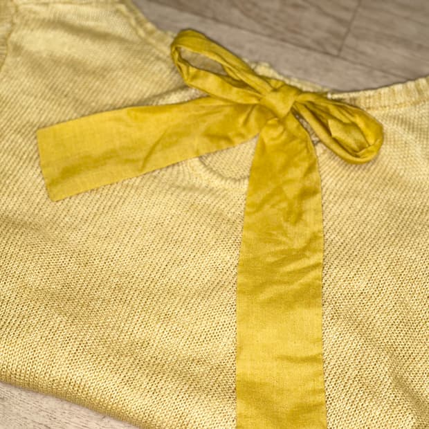 일본 빈티지 옐로우 니트