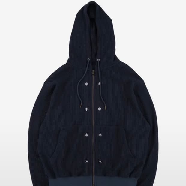 더콜디스트모먼트 TCM 스노우 와플 후드집업 네이비 남녀공용