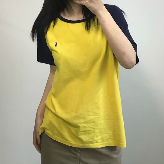 폴로 랄프로렌 67 나그랑 배색 반팔 티셔츠