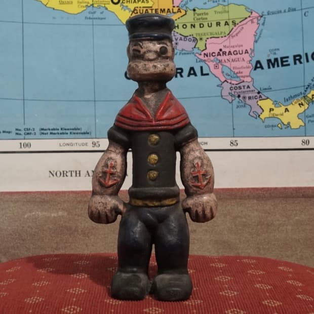 1960년 뽀빠이 주철 코인 뱅크