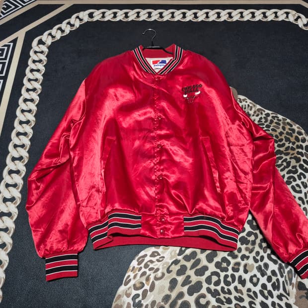 90's 스윙스터 Swingster 시카고 불스 빈티지 새틴 바시티 자켓