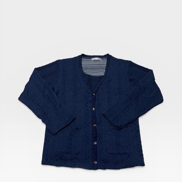 JP vtg - 꽈배기 니트 가디건 (M - L 추천)