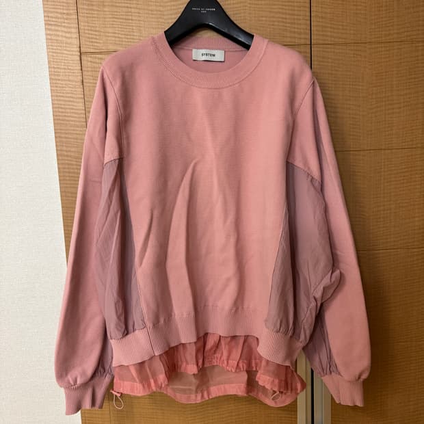SYSTEM 시스템 핑크 레이어드 니트 F