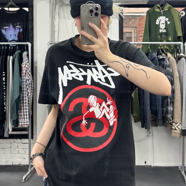 00s 더블링크 스투시 티셔츠