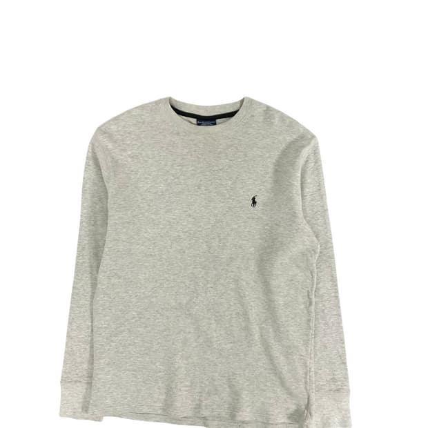 폴로 와플 롱 슬리브리스 그레이