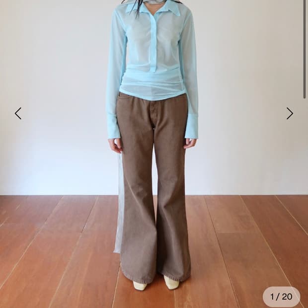 mmmcorp see-through collar skyblue