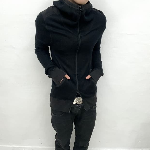 Underfloor knit hood jacket