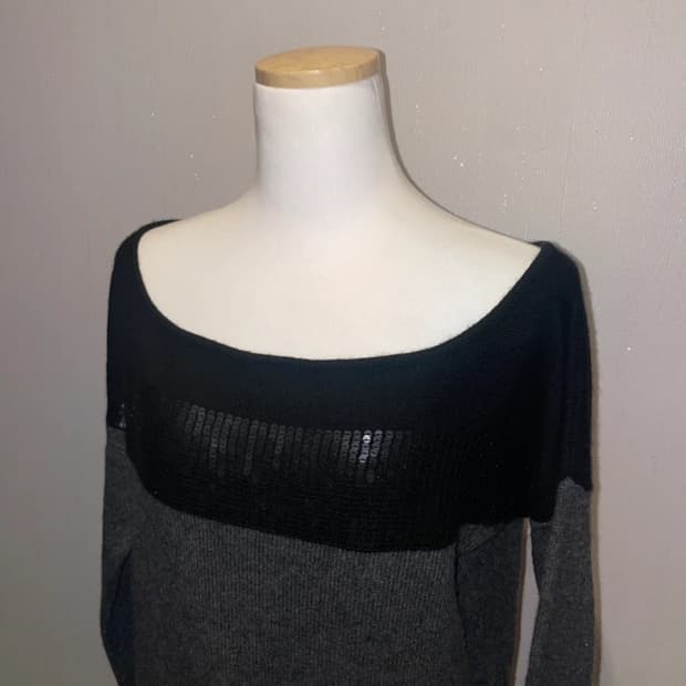 Theory 캐시미어 100% 스팽글 롱 니트 탑