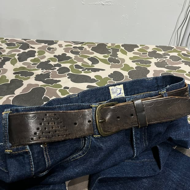 Vintage Western Leather Belt