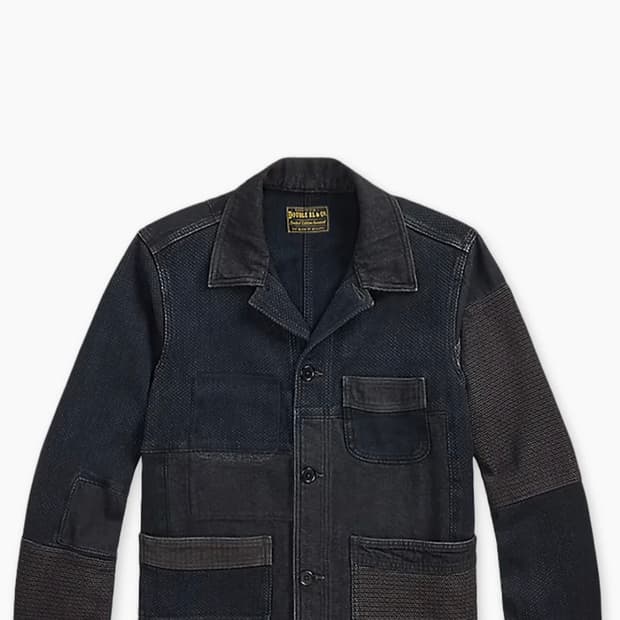 rrl 리미티드 사시코 패치워크 인디고 자켓 xl