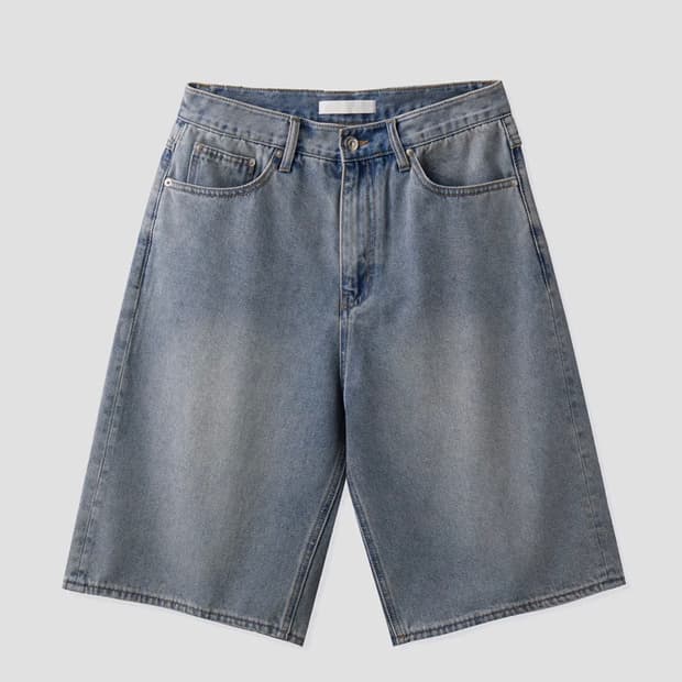브랜디드 BERMUDA DENIM SHORTS [LIGHT BLUE]