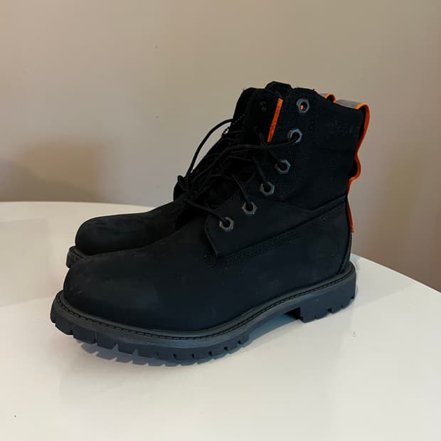 팀버랜드 6인치 스티치 블랙 워커