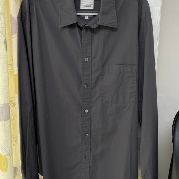 고낙 워시드 글리치 셔츠 미스트 그레이 2(100)