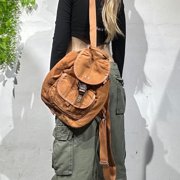 키플링 베이지 Kamp 미니 y2k 키치 백팩 복조리 가방