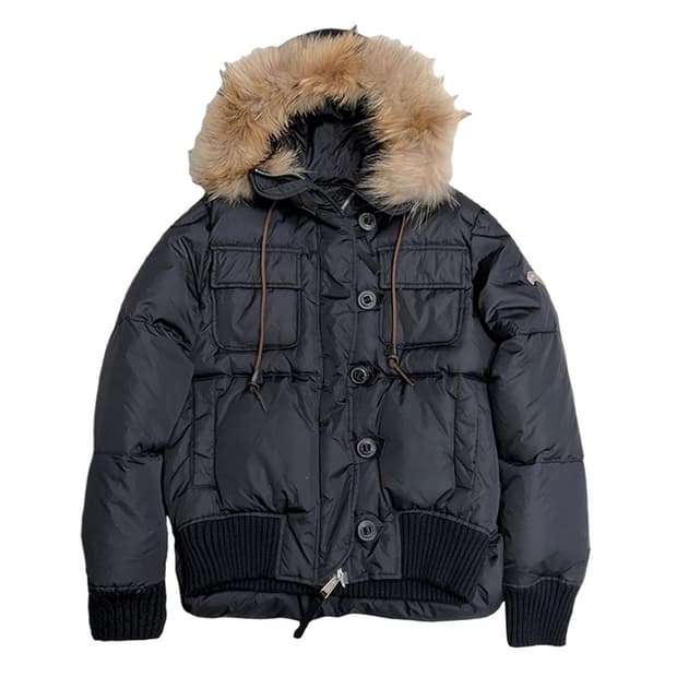 DSQUARED2 올드스쿨 크롭야상 구스다운 패딩 M