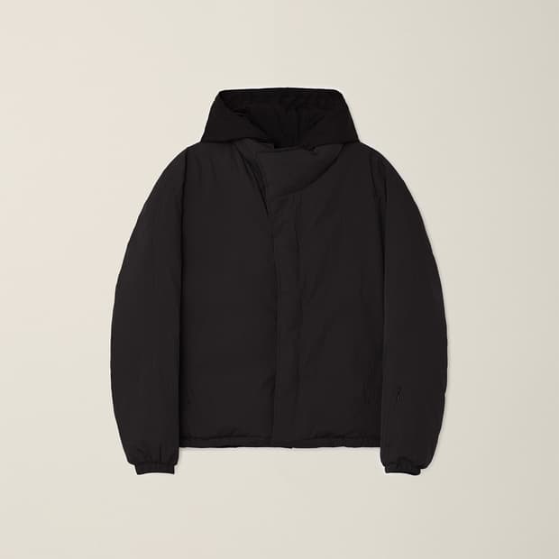 SHRUNKEN PUFFER DOWN PARKA BLACK