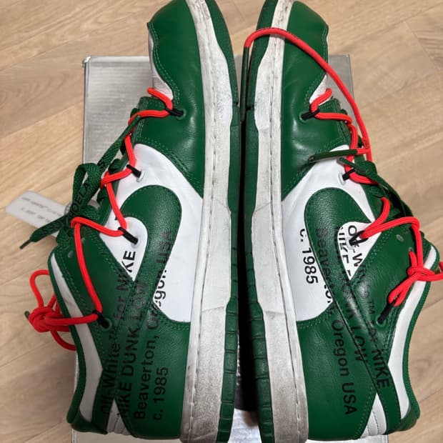 나이키 오프화이트 덩크 그린 290