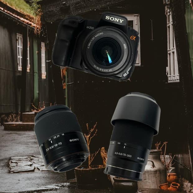 소니 a200 빈티지 dslr 디지털 카메라