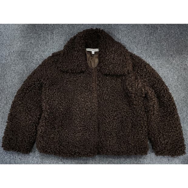 파르티멘토 와이드 카라 플러피 퍼 자켓 F