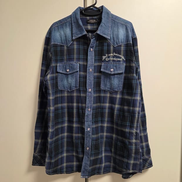 일본제 Thruxton 빈티지 웨스턴 셔츠 L-XL(100-105)