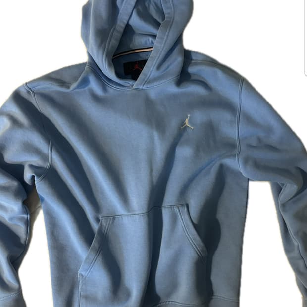 조던 후드티 M 하늘색