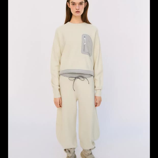 [M] 자라x앤드 원더 니트 울 블렌드 스웨트셔츠 에크루