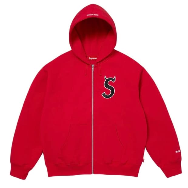 [구매] 슈프림 데빌 후드집업 레드