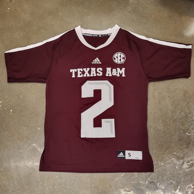 아디다스 텍사스 A&M 저지 반팔
