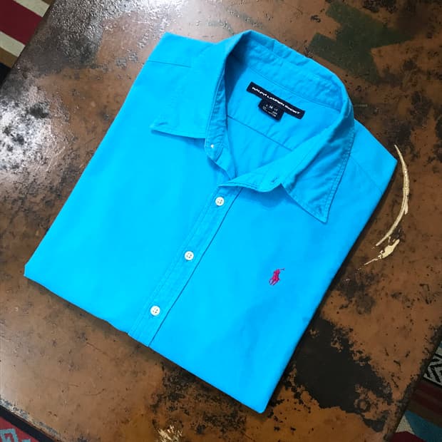 폴로랄프로렌 딥 블루민트 옥스포드 셔츠 여성 55 66 사이즈