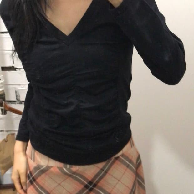 핑크 체크스커트