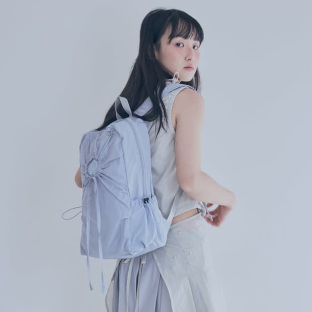 Poie 포이에 스트링백팩 블루그레이