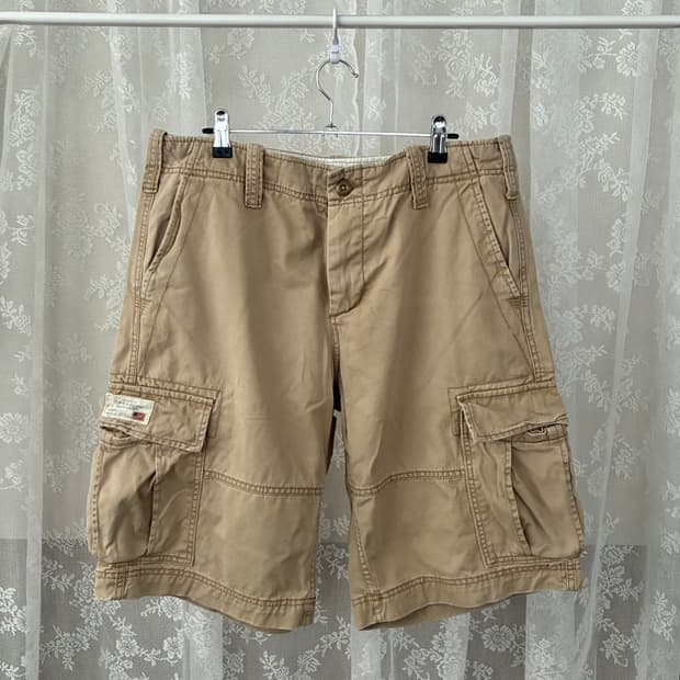 32) 00s 랄프로렌 데님앤서플라이 카고 반바지 베이지