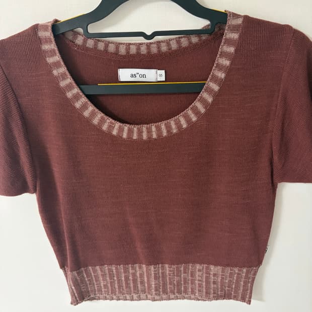 애즈온 반팔 니트