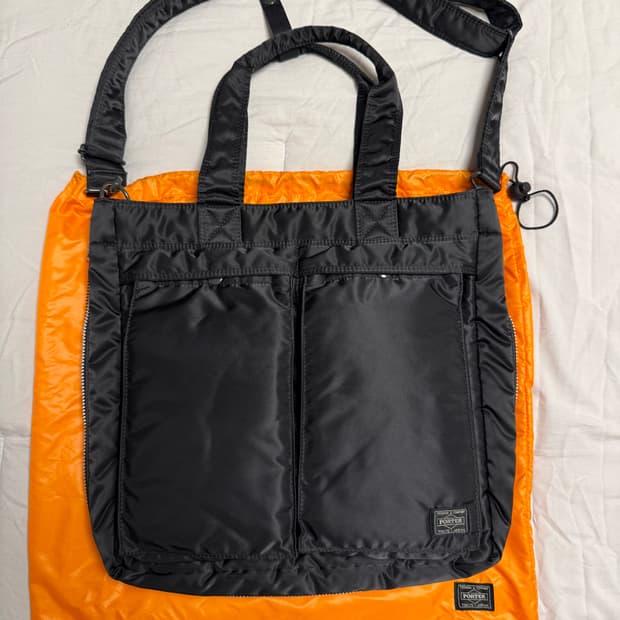 요시다 포터 탱커 투웨이 토트백 블랙