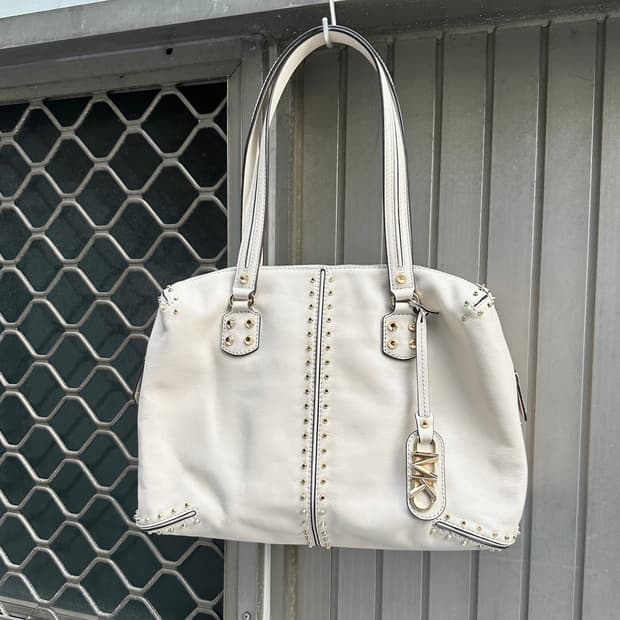 Michael Kors stud leather shoulder bag 