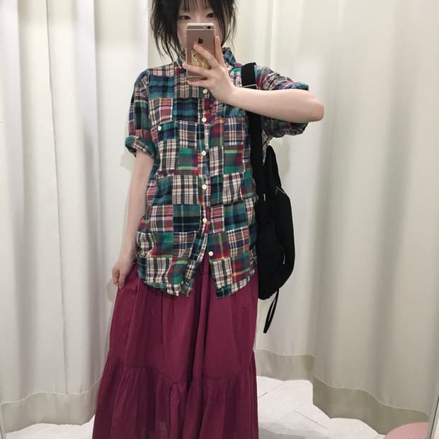 BACK NUMBER Patchwork Shirt