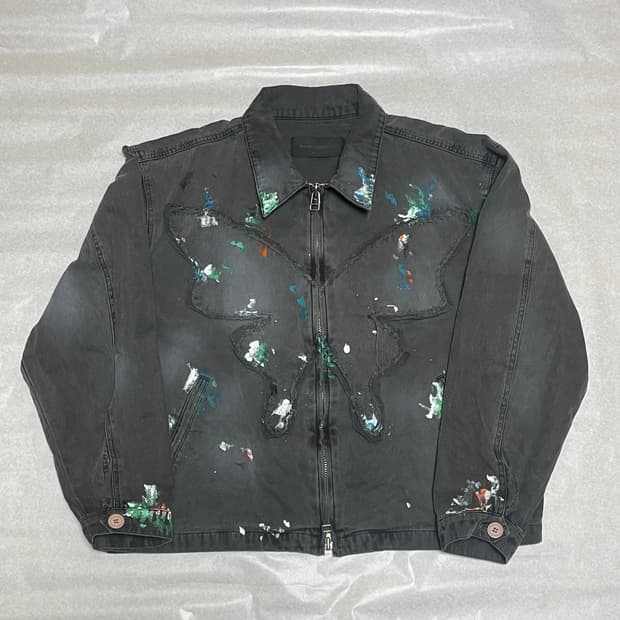 더뮤비 아카이브 나비 페인팅 데님자켓 M size