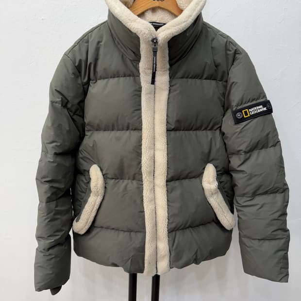 정품) 내셔널지오그래픽 여성 오버핏 양털패딩 XS