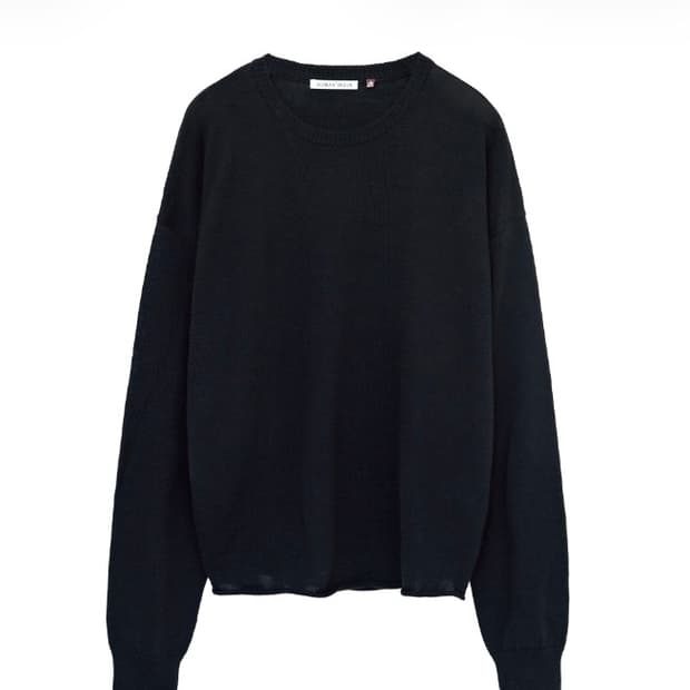 [4]폴리테루 휴먼인덱스 휴먼 루즈드 니트 002 잉크 블랙