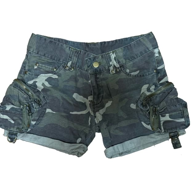 카고 카모 밀리터리 숏팬츠 반바지 y2k 펑크갸루 빈티지